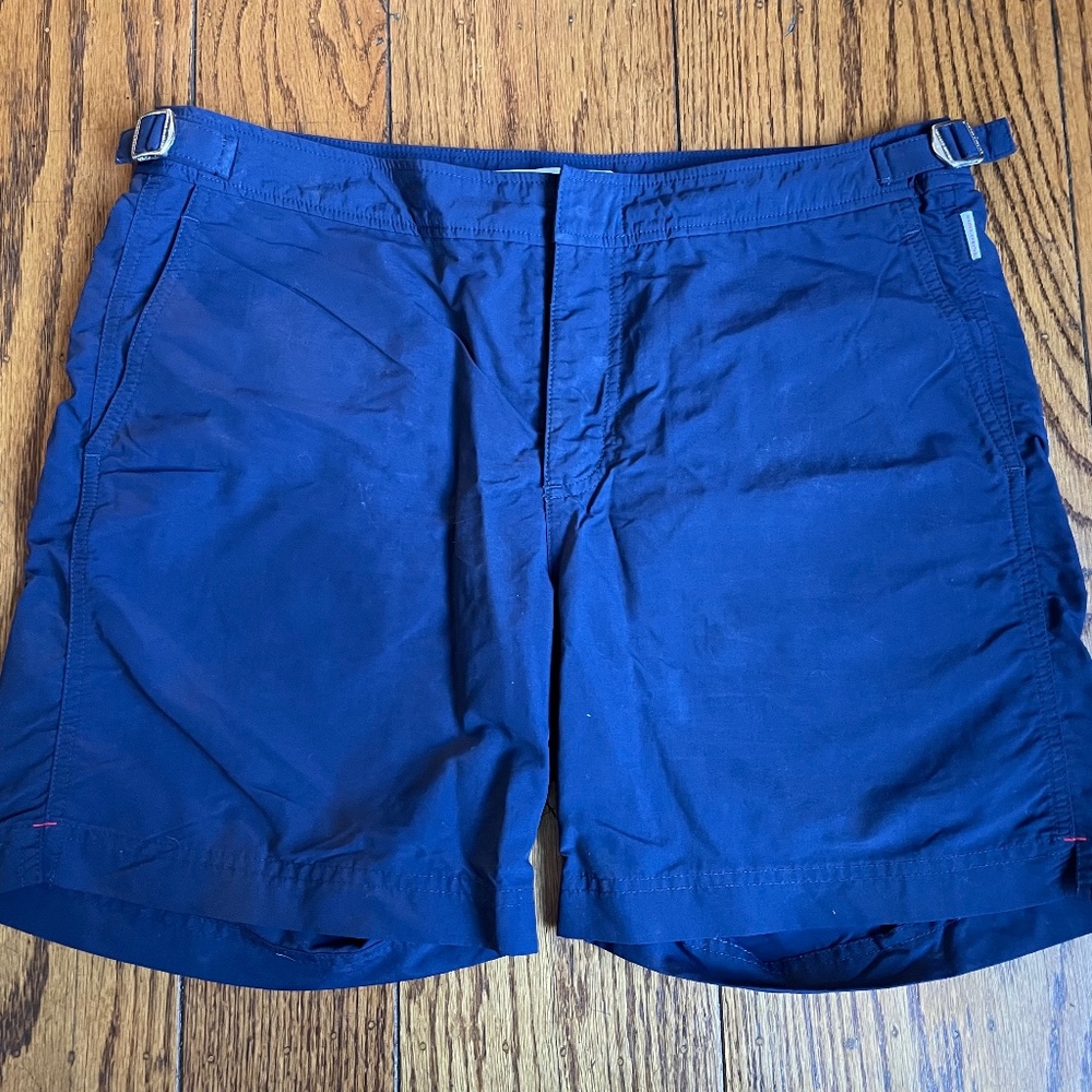 Orlebar Brown Bulldog swim trunks 33 indigo navy blue